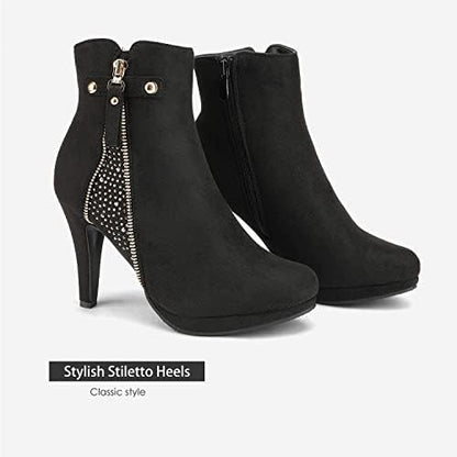 Sleek and Sultry: Women's High Heel Platform Ankle Booties