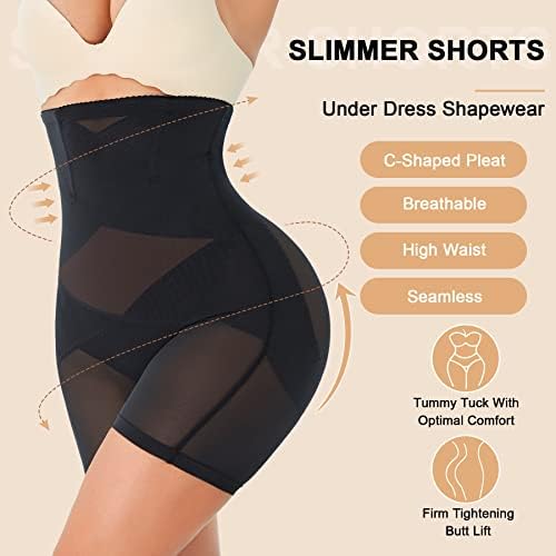 High Waist Tummy Control Shapewear: Seamless Women's Body Shaper and Butt Lifter Shorts Undergarment