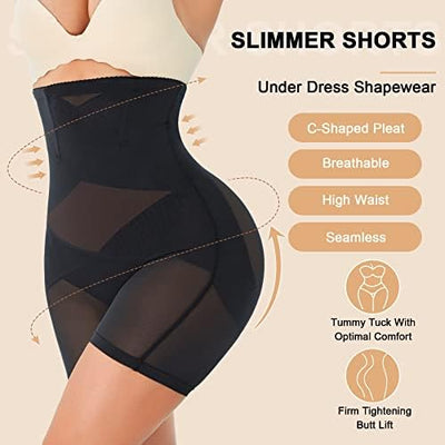 High Waist Tummy Control Shapewear: Seamless Women's Body Shaper and Butt Lifter Shorts Undergarment