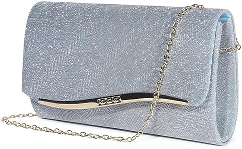 Elegant Sequin and Satin Crossbody Handbag Clutch: Ideal for Weddings, Proms, and Special Events