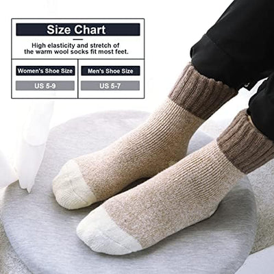 Warm Wool Blend Unisex Winter Socks for Cold Weather Comfort