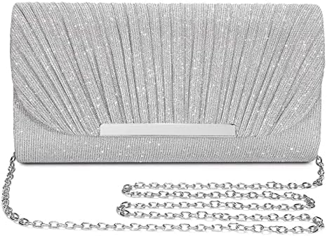 Elegant Sequin and Satin Crossbody Handbag Clutch: Ideal for Weddings, Proms, and Special Events