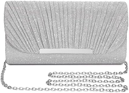 Elegant Sequin and Satin Crossbody Handbag Clutch: Ideal for Weddings, Proms, and Special Events