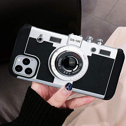 Chic Parisian Camera-Style iPhone Case: 3D Vintage Design with Neck Strap