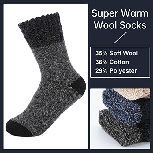 Warm Wool Blend Unisex Winter Socks for Cold Weather Comfort