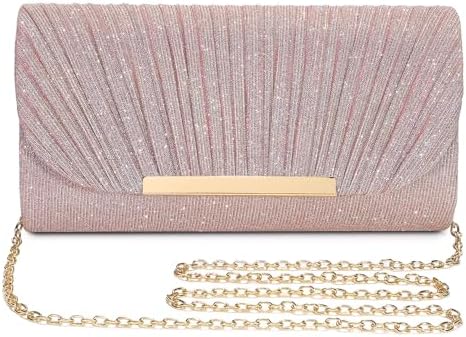 Elegant Sequin and Satin Crossbody Handbag Clutch: Ideal for Weddings, Proms, and Special Events