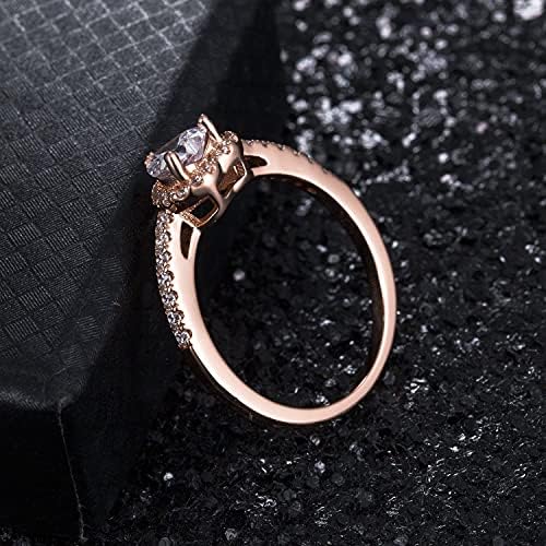 Luxurious 18 Gold Plated Heart-Shaped Halo Cubic Zirconia Ring, Engagement, Wedding, Anniversary Gift