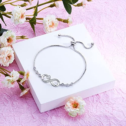 Infinity Heartbeat Adjustable Bracelets - Jewelry Gift | Express Your Love this Valentine's Day!