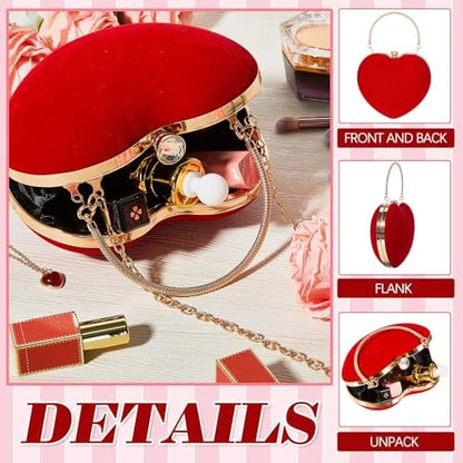 Timeless Elegant Heart-Shaped Collection - Purse and Jewelry Set for Women, Ideal for Any Occasion