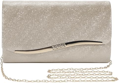 Elegant Sequin and Satin Crossbody Handbag Clutch: Ideal for Weddings, Proms, and Special Events