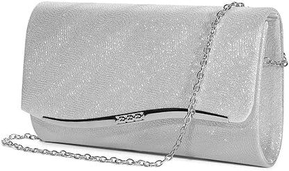 Elegant Sequin and Satin Crossbody Handbag Clutch: Ideal for Weddings, Proms, and Special Events