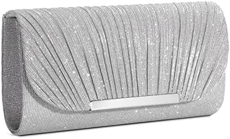 Elegant Sequin and Satin Crossbody Handbag Clutch: Ideal for Weddings, Proms, and Special Events