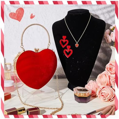 Timeless Elegant Heart-Shaped Collection - Purse and Jewelry Set for Women, Ideal for Any Occasion