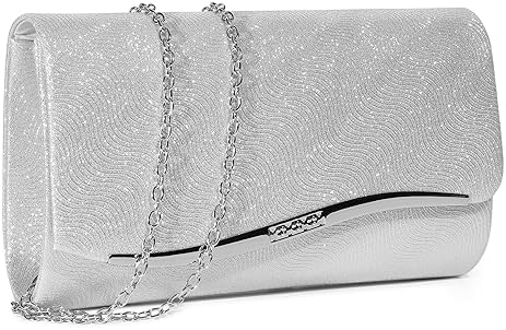 Elegant Sequin and Satin Crossbody Handbag Clutch: Ideal for Weddings, Proms, and Special Events