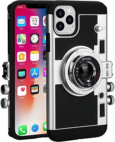 Chic Parisian Camera-Style iPhone Case: 3D Vintage Design with Neck Strap