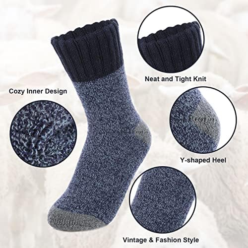 Warm Wool Blend Unisex Winter Socks for Cold Weather Comfort