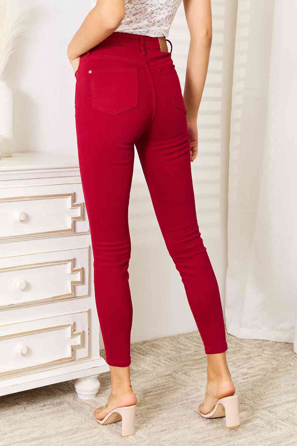 Flattering High-Waist Skinny Jeans with Tummy Control - Full Size Range