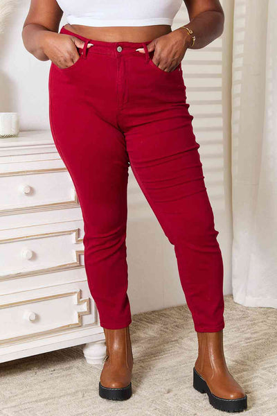 Flattering High-Waist Skinny Jeans with Tummy Control - Full Size Range